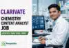 Chemistry Freshers Job at Clarivate | Apply Now Chemistry Freshers Job at Clarivate | Apply Now