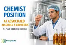 Chemist Job at Associated Alcohols & Breweries | Apply Now Chemist Position at Associated Alcohols & Breweries