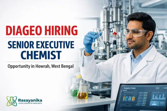 Diageo Hiring for Executive Role | Chemistry Candidates Apply Now Diageo Hiring for Executive Role | Chemistry Candidates Apply Now