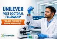 Unilever Post Doctoral Fellowship Program | ₹90,000 per month Stipend Unilever Post Doctoral Fellowship 2026 (R&D) Mumbai/Bangalore | ₹90k/mo | Apply by 28 Sep