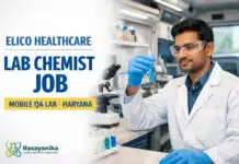 Lab Chemist at Elico Healthcare | Mobile QA Lab Haryana 1–2 Yrs Lab Chemist at Elico Healthcare | Mobile QA Lab Haryana 1–2 Yrs