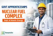 Govt Apprenticeship 2026 | NFC Recruitment for Chemical Sciences Govt Apprentices at Nuclear Fuel Complex, Dept of Atomic Energy