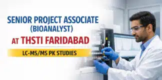 Govt Chemistry Research Job at THSTI | Earn Up to Rs 55,000/- Senior Project Associate (Bioanalyst) at THSTI Faridabad | LC-MS/MS PK | Walk-in 18 Sep | Earn Rs 55,000/-