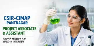 Project Associate / Assistant at CSIR-CIMAP | Walk-in | Earn Upto ₹35,000/- + HRA Project Associate / Assistant at CSIR-CIMAP Pantnagar | Aroma Mission 4.0 Walk-in 23 Sep