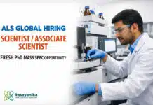 ALS Global is Hiring Scientist / Associate Scientist | Jobs in Hyderabad ALS Global Genome Valley Hyderabad Scientist / Associate Scientist | Fresh PhD Mass Spec