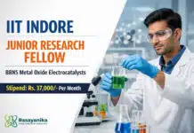 Junior Research Fellow at IIT | Chemistry Research | Apply Now Junior Research Fellow at IIT Indore | BRNS Metal Oxide Electrocatalysts | Apply by 18 Sep | Earn Rs 37,000/-