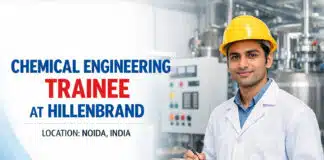 Chemical Engineering Job at Hillenbrand | Apply for Trainee Role Chemical Engineering Job at Hillenbrand | Apply for Trainee Role