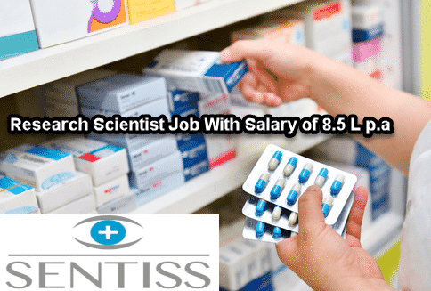 Sentiss Pharma Job, M.Pharma apply For Research scientist Post