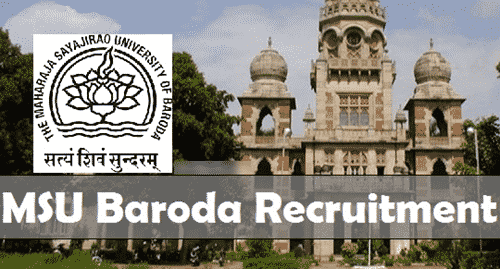 Applications are invited for the post of JRF/SRF/RA @ MSU, Baroda