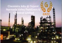 Chemistry Jobs @ Gujarat Narmada Valley Fertilizers & Chemical Limited