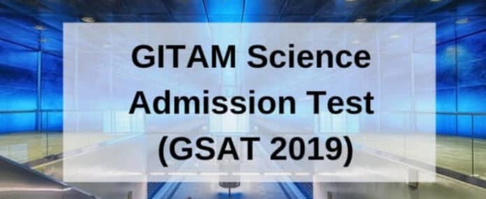 GITAM Msc Chemistry Admission - GSAT 2O19 Official Notification