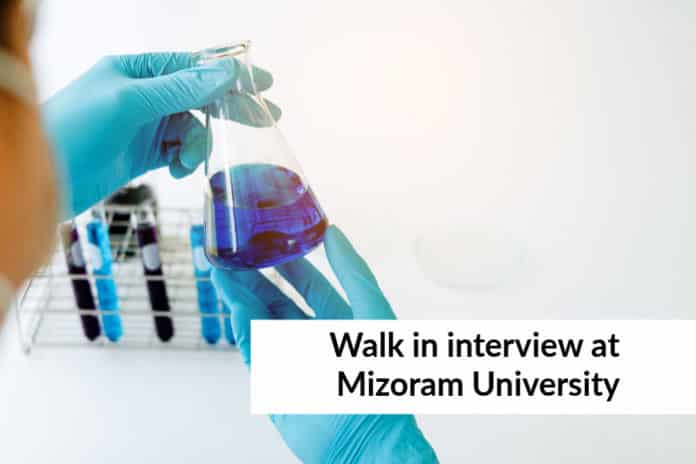 Phd Chemistry Jobs @ Mizoram University | Research Associate Post