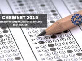 CSIR NET Chemical Science Test Series - CHEMNET 2019