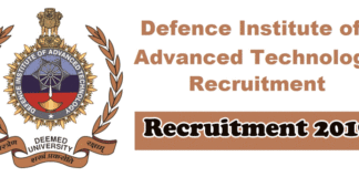 Msc Chemistry JRF Post @ Defence Institute of Advanced Technology