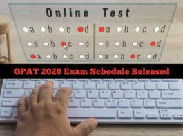 GPAT 2020 Exam Schedule Released