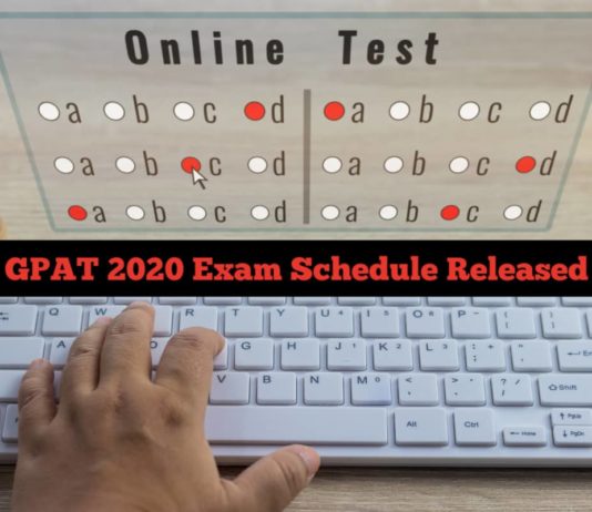 GPAT 2020 Exam Schedule Released