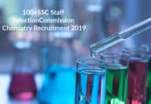 100+SSC Staff Selection Commission Chemistry Recruitment 2019