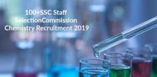 100+SSC Staff Selection Commission Chemistry Recruitment 2019