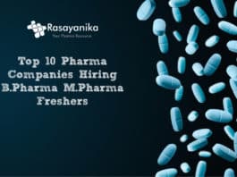 Top 10 Pharma Companies Hiring B.Pharma & M.Pharma Freshers 