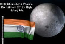 ISRO Chemistry & Pharma Recruitment 2019 - High Salary Job