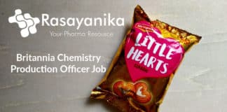 Britannia Chemistry Production Officer Job - Chemistry Jobs
