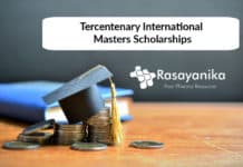 Chemistry Scholarship - Chemistry Tercentenary International Masters Scholarships