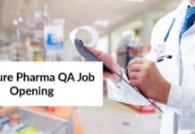 Finecure Pharma QA Job Opening - Pharma Executive Post