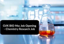 GVK BIO Msc Job Opening - Chemistry Research Job