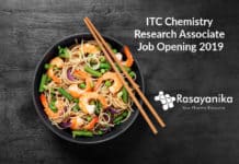 ITC Chemistry Research Associate Job Opening 2019