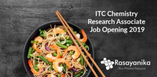 ITC Chemistry Research Associate Job Opening 2019