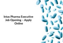 Intas Pharma Executive Job Opening – Apply Online