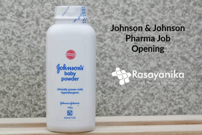 Johnson & Johnson Pharma Job Opening - Associate Manager