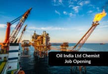 Oil India Chemist Job Opening - Msc Chemistry Job Opening