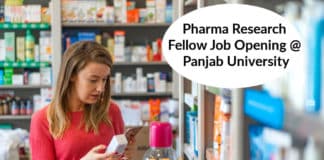 Pharma Research Fellow Job Opening @ Panjab University