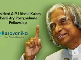 President A.P.J Abdul Kalam Chemistry Postgraduate Fellowship