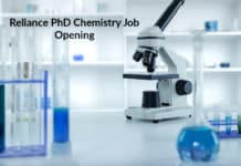 Reliance PhD Chemistry Job Opening - Research Scientist Post