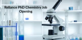 Reliance PhD Chemistry Job Opening - Research Scientist Post