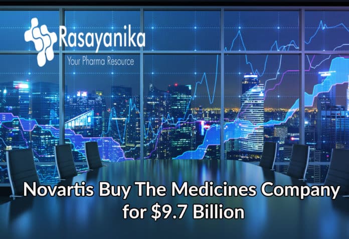 Novartis Acquires Medicines Co. The Cholesterol Drug Maker For $ 9.7 Billion