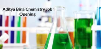 Aditya Birla Chemistry Job Opening - Chemistry QA Officer