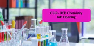 CSIR- IICB Chemistry Job Opening – Project Assistant Post Vacant