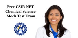 Free CSIR NET Chemical Science Mock Test Exam