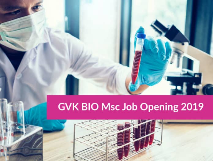 GVK BIO Msc Job Opening – Chemistry Research Job