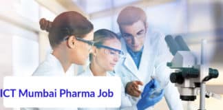 ICT Mumbai Pharma Job Opening - Pharma SRF Job Opening