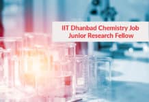 IIT Dhanbad Chemistry Job - Junior Research Fellow Job