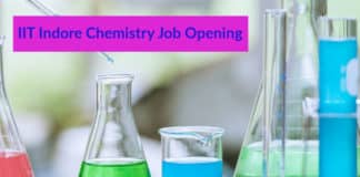 IIT Indore Chemistry Job Opening- Msc Chemistry Job