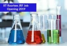 IIT Roorkee JRF Job Opening 2019-20 – Chemistry JRF Position