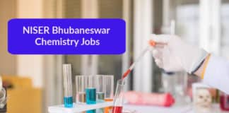 NISER Bhubaneswar Chemistry Jobs - Junior Research Fellow