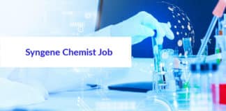 Syngene Chemist Job Opening - Msc Chemistry Job Opening
