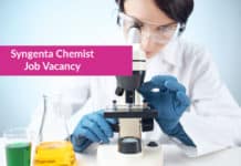 Syngenta Chemist Job Vacancy - Msc & PhD Chemistry Jobs