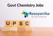 UPSC Chemistry Job Opening - Chemistry Scientific Officer Salary Up to 68,000 pm